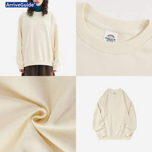 Sweat-shirt à col rond pour hommes sur mesure 350g 100% pur coton grande taille de haute qualité - Product Image 3