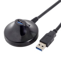 Câble adaptateur d'extension USB 3.0 mâle vers femelle avec support de base de berceau, station d'accueil, charge rapide 3A, blindage tressé pour ordinateur, caméra