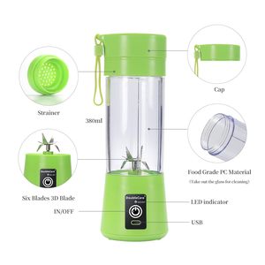 Liquidificador Elétrico Portátil para Maquiagem Preto e Vermelho 20000 RPM, Mixer de Suco e Polpa USB Silencioso com Botão Moderno para Uso Doméstico, RV e Externo (Alemão) - Product Image 6