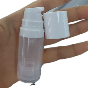 Flacon pompe sans air en plastique transparent 5ml-100ml, flacon pompe cosmétique sous vide pour crème contour des yeux, logo personnalisé - Product Image 1