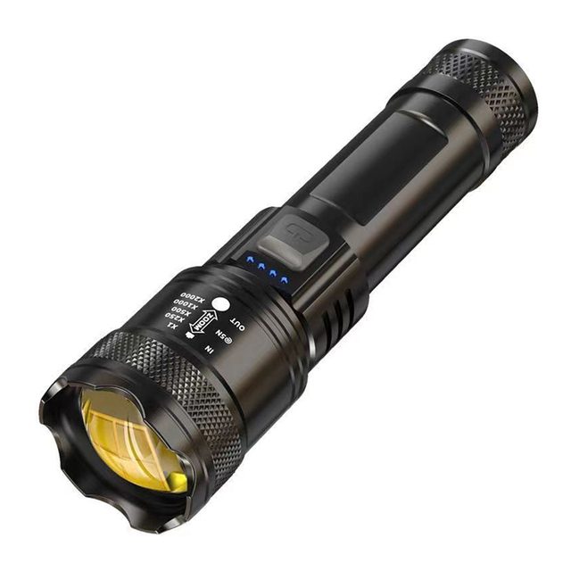 2024 NEW Type c High Strength Plastic Torches 5000 Lumens Flashlight Rechargeable P50 Led Flashlight