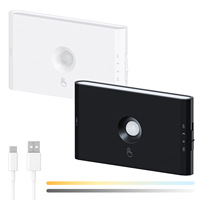 Veilleuse à capteur de mouvement rechargeable à deux côtés 3CCT Crépuscule à l'aube Montage mural magnétique Capteur intelligent pour placards Escalier