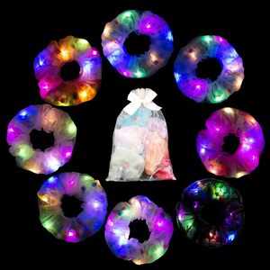 Nouveaux accessoires capillaires lumineux LED pour femmes et filles : chouchous, élastiques à cheveux, anneaux de poignet simples et élastiques à cheveux - Product Image 3