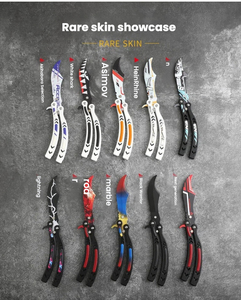 Couteau d'entraînement portable pour la pratique du butterfly, type CSGO, avec lame déployable pour l'observation, pour l'entraînement manuel - Product Image 6