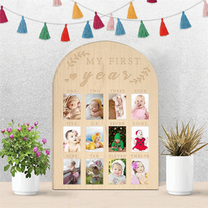 Cadre <span class=keywords><strong>photo</strong></span> en bois pliable fait main pour les événements mémorables de <span class=keywords><strong>mon</strong></span> premier anniversaire, idéal pour la décoration de fête (vente en gros) - Product Image 3