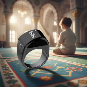 Anello Elettronico Equantu Tasbih Intelligente per Musulmani con Contatore ZIKR, Display Digitale per Preghiera e Canto - Product Image 1