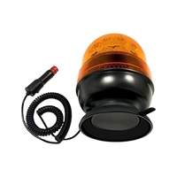 Feux de signalisation LED ambre 24W DC12-24v, lumière de détresse pour véhicule, lumière stroboscopique rotative pour tracteur, camion, chariot élévateur avec base magnétique