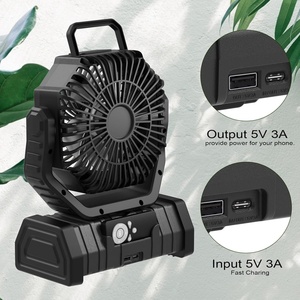 Ventilateur de camping portable rechargeable personnalisé 20000 mAh, ventilateur de refroidissement extérieur étanche avec lampe pour hôtel, maison et extérieur - Product Image 3