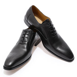 Zapatos Oxford de vestir formales y de negocios para hombre, hechos a mano, con cordones, de cuero de grano completo, estilo italiano clásico de alta calidad. - Product Image 4