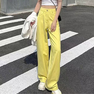 Custom <strong>Yellow</strong> <strong>Jeans</strong> <strong>Women</strong> - Product Image 1