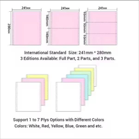 Papier continu autocopiant pour ordinateur, 241 mm, 1, 2, 3 ou 4 plis, vente en gros d'usine, papier de bureau NCR, logo personnalisé, offre spéciale
