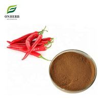 Poudre d'extrait de Capsicum standardisée à 2% de Capsaïcine, extrait de Capsicumannium Linn, fournie directement par l'usine