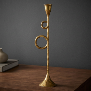 Candelabro Decorativo de Hierro Dorado Pulido de Lujo, Accesorio de Decoración Hecho a Mano para Mesa, Ideal para Eventos en el Hogar y Estilismo de Interiores - Product Image 3