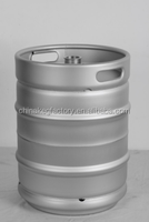 Kelas Makanan Kosong AISI 304 Baja Tahan Karat Euro Draft Tong Barel 20l 30L 50 Liter Tong Bir Peralatan Homebrew