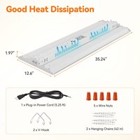Éclairage industriel LED 200W, luminaire linéaire LED pour hauts plafonds, corps en aluminium, éclairage linéaire ETL pour ateliers