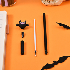 Stylo signature mignon de dessin animé d'Halloween, encre noire, stylo gel en plastique, 0,5 mm, outil d'écriture pour étudiants et cadeau de fête - Product Image 3