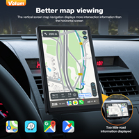 Écran Carplay sans fil pour voiture, écran Android automatique de 7 pouces, navigation GPS verticale, commande vocale, récepteur audio, liaison miroir