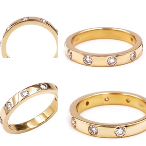 แหวนเพชรโมอิสซาไนต์ทรงกลมเจียระไนแบบบริลเลียนท์ ทองคำแท้ 14K สีเหลือง ดีไซน์เรียบหรู สไตล์ผู้หญิง ยี่ห้อ Tianyu Gems - Product Image 3