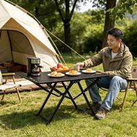 Nouvelle table tactique légère en fer pour le camping en plein air, extensible et portable pour les pique-niques et les voyages multifonctionnels