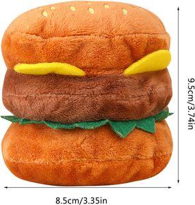 Nouveau jouet pour animaux de compagnie en coton écologique, durable, en forme de hamburger, emballé dans un sac, pour chiens et chats - Product Image 5