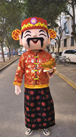 Efun quantité minimale de commande 1 PC Costume de mascotte Dieu de la richesse du Nouvel An chinois Costume du dieu de la fortune Caishen à vendre