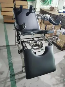 medizinische klinik bett mit behandeltem tisch edelstahl verstellbares krankenhausspezifisches krankenhausbett medizinische möbel ausrüstung