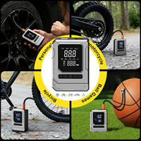 Pompe à air pour pneus de voiture en ABS de haute qualité, mini gonfleur numérique sans fil automatique portable avec LED, alimenté par batterie