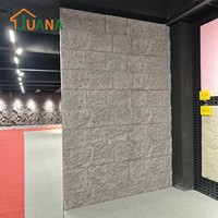 Panneau mural en pierre 3D standard FSC, panneaux muraux en pierre artificielle PU, panneaux muraux légers, revêtement mural décoratif
