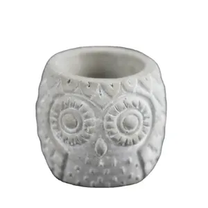 Nicole silicone owl cement molds for desktop decoration flower pot