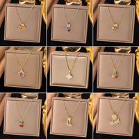 Nouveau Collier Pendentif Femme 2025 en Cuivre Électroplaqué avec Zircon Brillant et Chaîne Bambou à Grands Maillons Sportifs