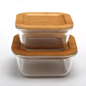 Bamboo Lidstorage Containers For Glass Food Container Bamboo Lid With Low Price