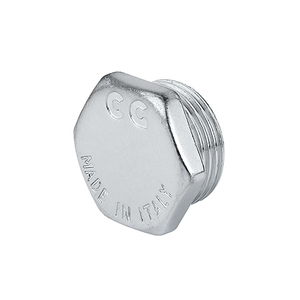 Raccordo Esagonale Maschio in Ottone Cromato da 1 Pollice per Impianti Idraulici Prodotto in Italia - Product Image 1