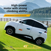Voiture électrique mini longue portée à 4 roues et 4 places, moteur 1500W, vitesse 50km/h, autonomie 101-200km, pour les trajets urbains et l'usage domestique