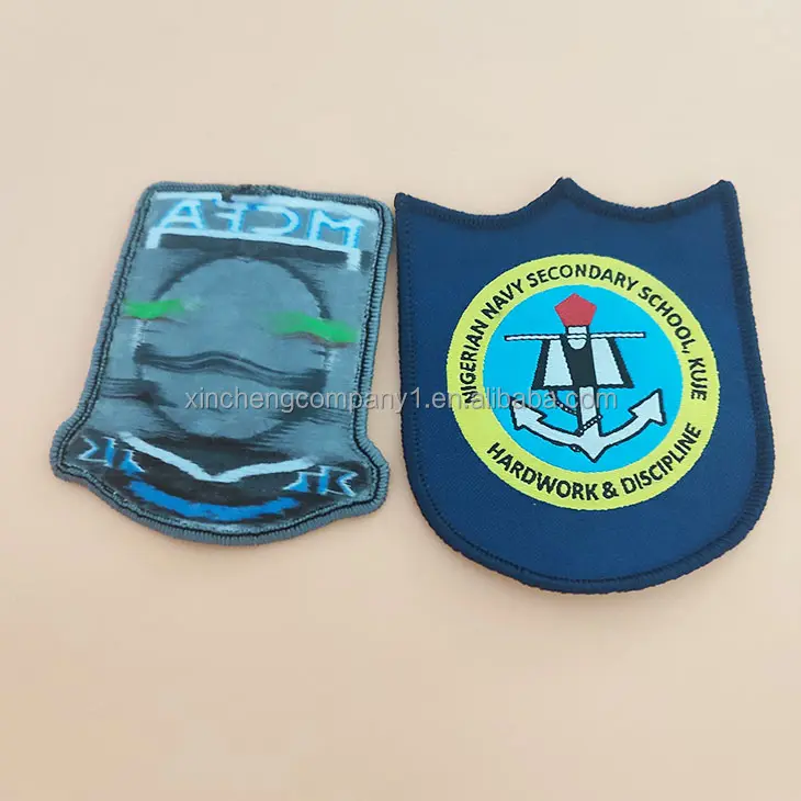 Kustom 3D kain bordir Patch lencana indah semua jenis tenun bordir besi di Patch untuk pakaian