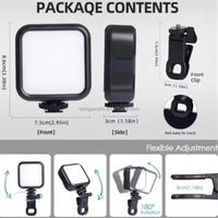 Lampe de remplissage LED RVB pleine couleur, portable, en plastique, pour photographie, vlog, lumière Tofu, intensité réglable, double température de couleur