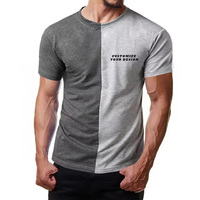 Fabricant à bas prix T-shirt d'été bicolore pour homme 95% coton 5% Spandex pour patron ou élection-disponible à l'échange