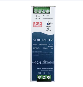 Alimentation à découpage simple MT-SDR-120-12 120W 12V 10A à montage sur rail DIN, entrée PFC 88-264VAC pour automatisation industrielle PLC HMI - Product Image 2