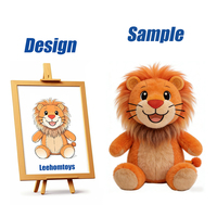 Mini mascotte lion personnalisée, jouets en peluche doux, porte-clés en coton de haute qualité pour promotion d'anniversaire