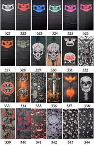 Bandana Magique Multifonction Sans Couture, Foulard d'Halloween, Masque Crâne et Visage de Fantôme, Cache-cou pour Activités de Plein Air, en Polyester et Spandex - Product Image 4