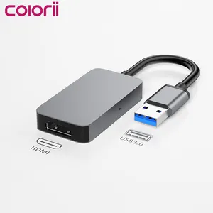 Colorii UH1 USB HDMI adaptörü için ses çıkışı ile dizüstü bilgisayar 1080P @ 60HZ adaptörü