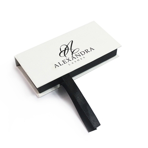 Dossiers en papier d'extensions personnalisées de haute qualité en gros emballage mat stratification revêtement UV gaufrage pour cils recyclables - Product Image 2