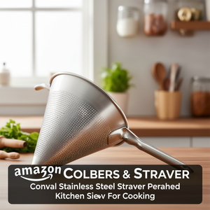Colino conico in acciaio inox perforato per cucinare - Product Image 3