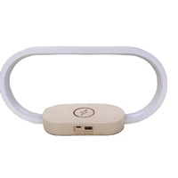 Shingel Dropshipping table de chevet veilleuse led usb intelligente avec support de chargeur rapide sans fil pour téléphone portable