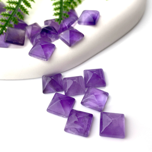 Qinfa Thủ Công Mỹ Nghệ Thạch Anh Tím Tự Nhiên Chất Lượng Cao Đầy Màu Sắc Đá Quý Loose Đá Quý Tùy Chỉnh Cắt Kích Thước Hình Vuông Bán Buôn - Product Image 2