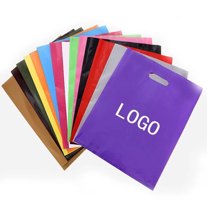 Customizable Printed Frosted Promotional Die Cut Handle Plastic HDPE LDPE PE Poly Shopping Bag for Clothes Clothing Garment Shop
