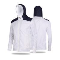 Veste coupe-vent unisexe décontractée à capuche avec empiècements de couleur, légère, imperméable pour l'extérieur, disponible en stock
