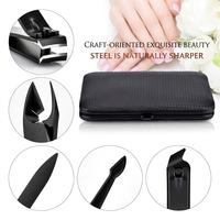 Kit de manucure et pédicure en acier 10 en 1, ensemble de soins des ongles avec étui pour salon de manucure et pédicure, usage domestique