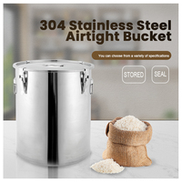 Conteneur de stockage alimentaire en acier inoxydable DaoSheng 50L, étanche, pour la conservation de la fraîcheur, avec couvercle hermétique