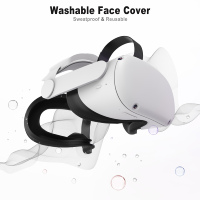 Kompatibel dengan Meta Quest 2 penutup mata silikon Virtual Reality, pengganti aksesori tahan debu untuk Oculus 2 Game