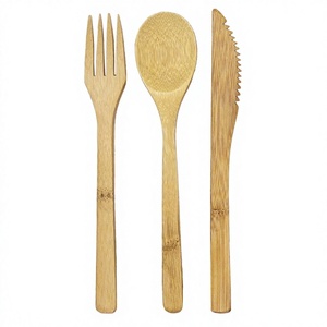 Ensemble de couverts jetables classiques en bambou avec planche à découper le fromage – Durable, idéal pour la rentrée scolaire, vente en gros disponible - Product Image 1